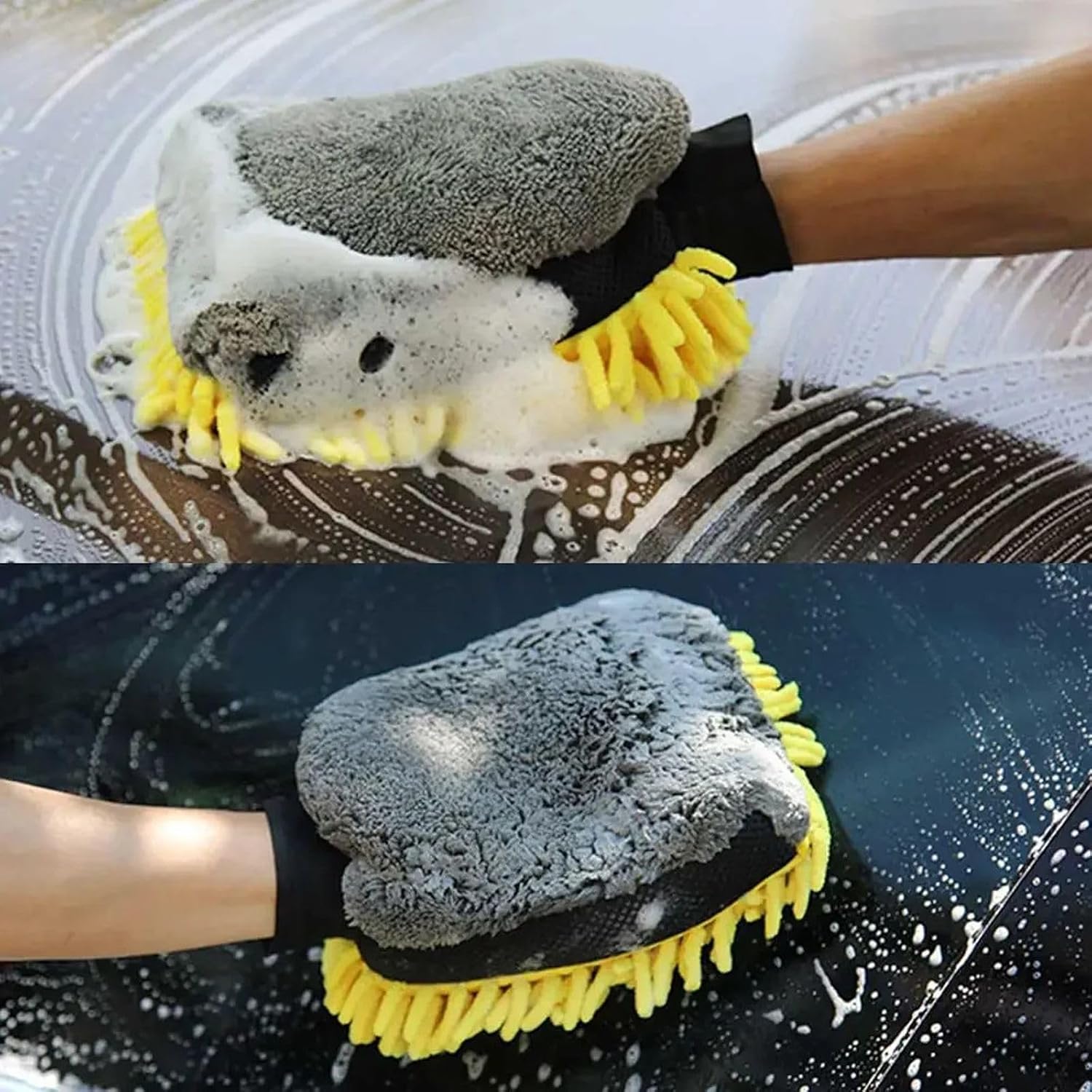 Car Wash Glove Coral Mitt Soft Anti-Scratch for Car Wash and Cleaning Multifunction Thick Cleaning Glove
