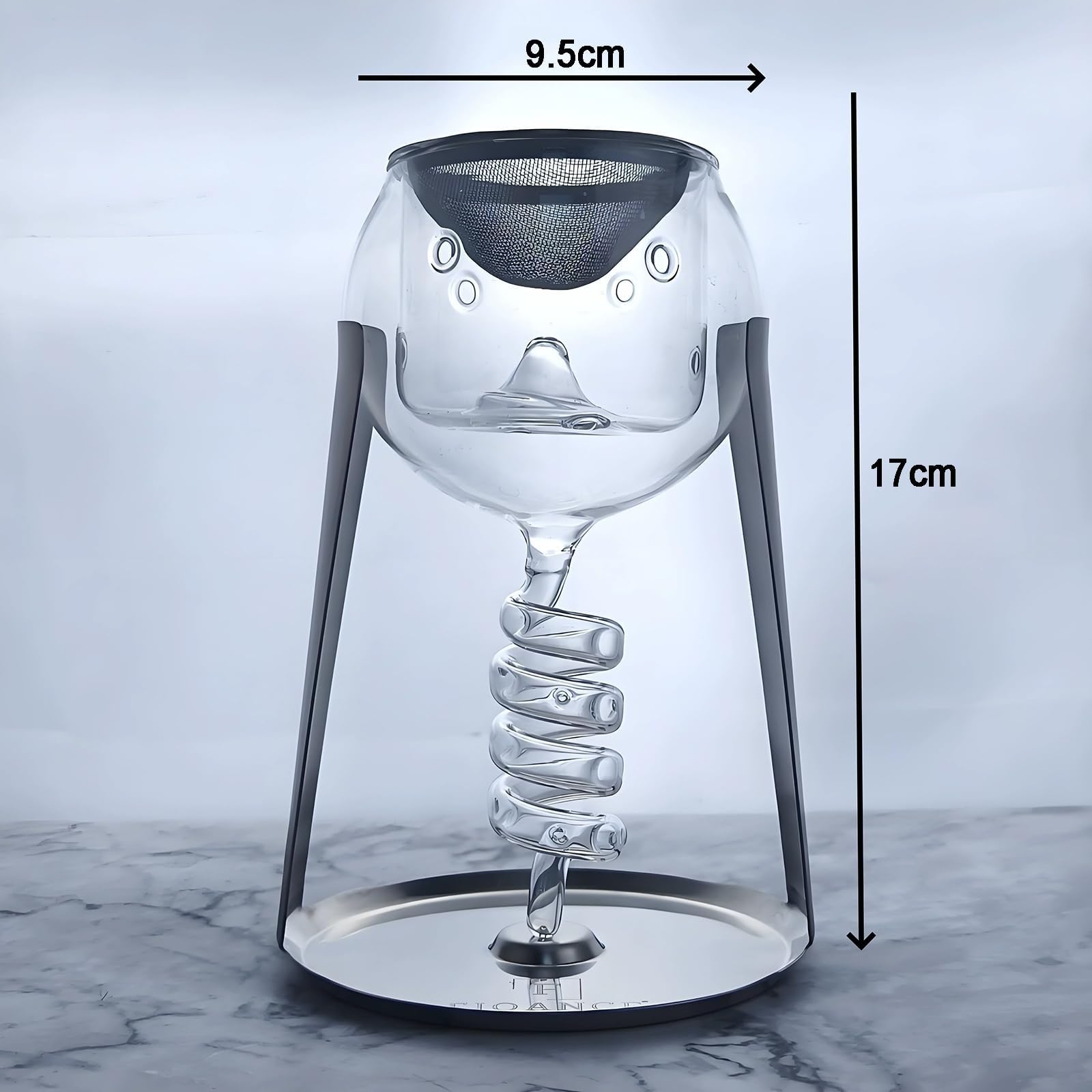 Aérateur De Vin En Verre, Décanteur Twister, Aération Lente