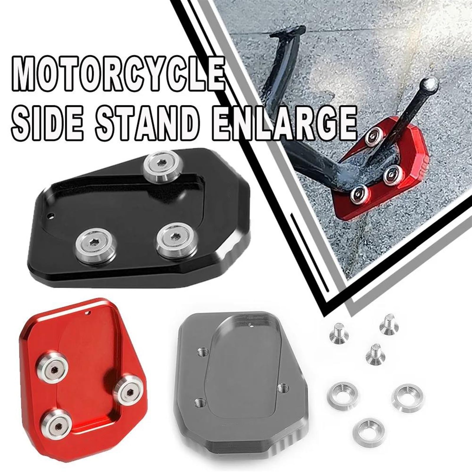 Piastra Allargatrice Per Cavalletto Laterale – Per Yamaha Tracer 900 GT, MT-09, FZ-09, XSR900 (2013-2021) – CNC T6061 Blu