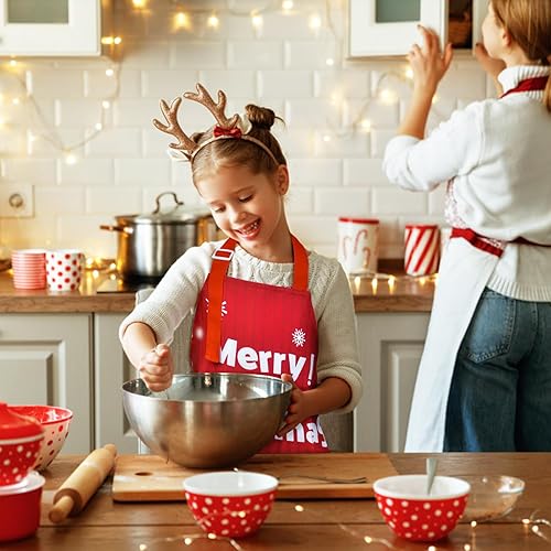 Miniatura 3 de Delantal de cocina ajustable con bolsillo para cocinar, hornear, pintura artística, jardinería, Navidad