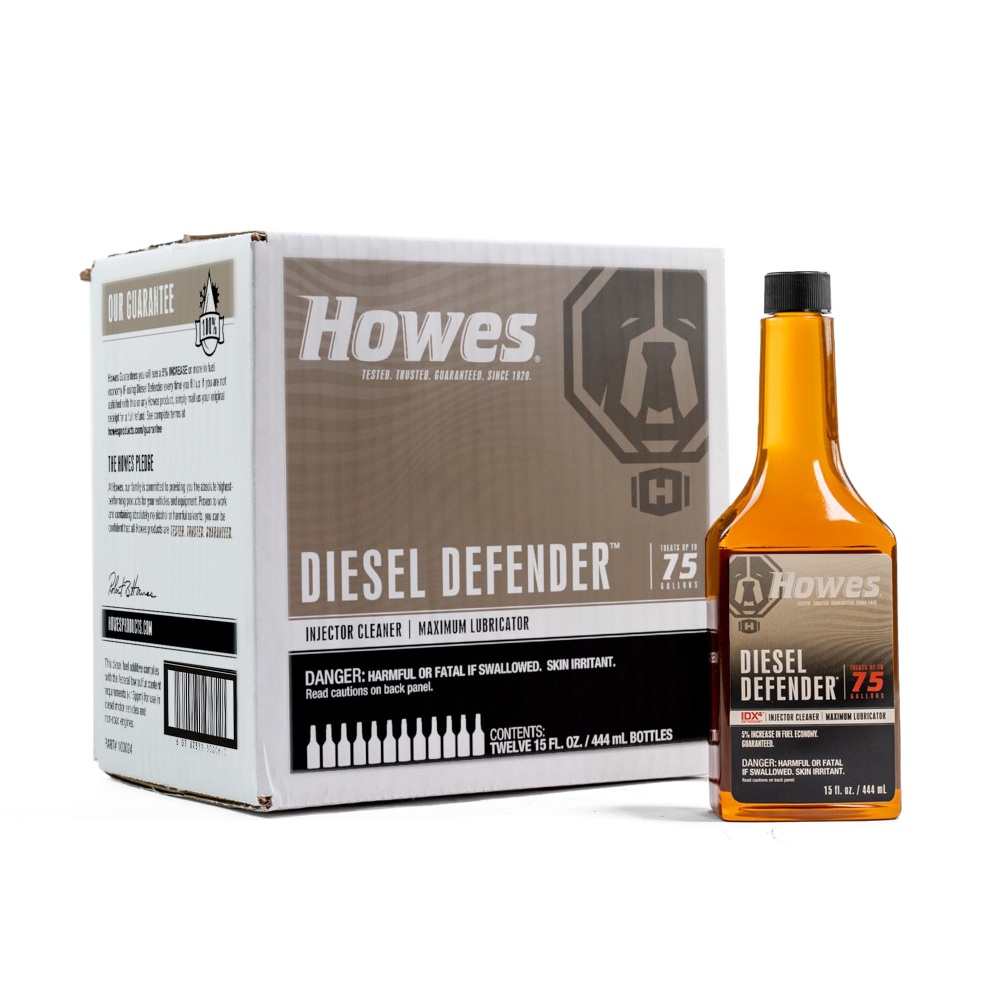 Howes Diesel Defender 15-Ounce Injector Cleaner and Diesel Fuel Lubricator Casepack (Twelve 15-Ounce Bottles)