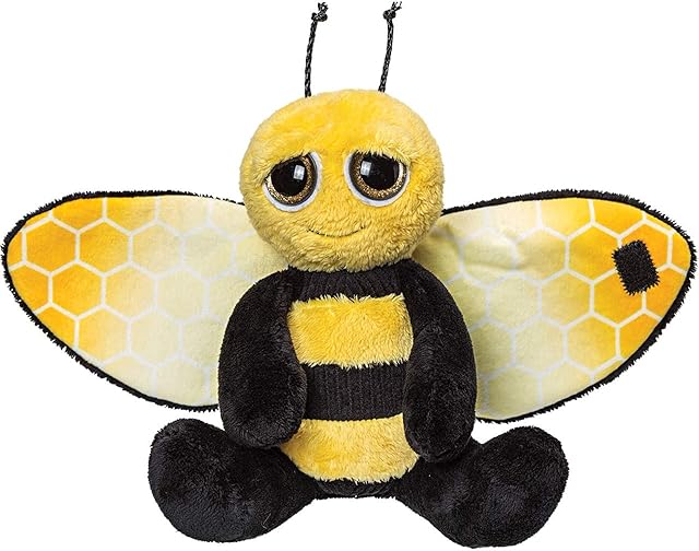 Suki Gifts International Suki Soft Bee with Large Bug Eyes and Eye Catching Wings, Multicoloured (14421)