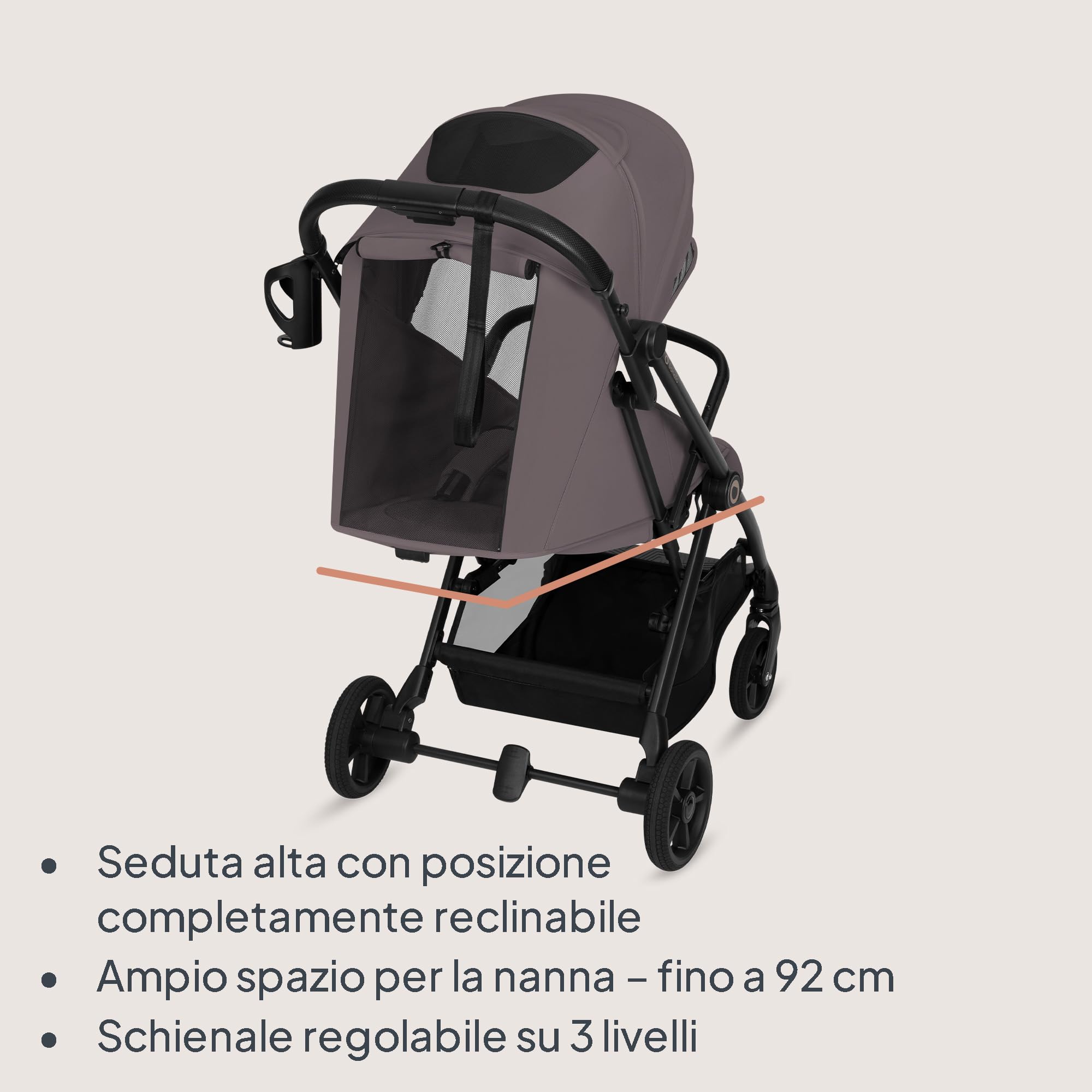 LIONELO Tansi Passeggino Leggero Compatto Pieghevole fino a 22 kg