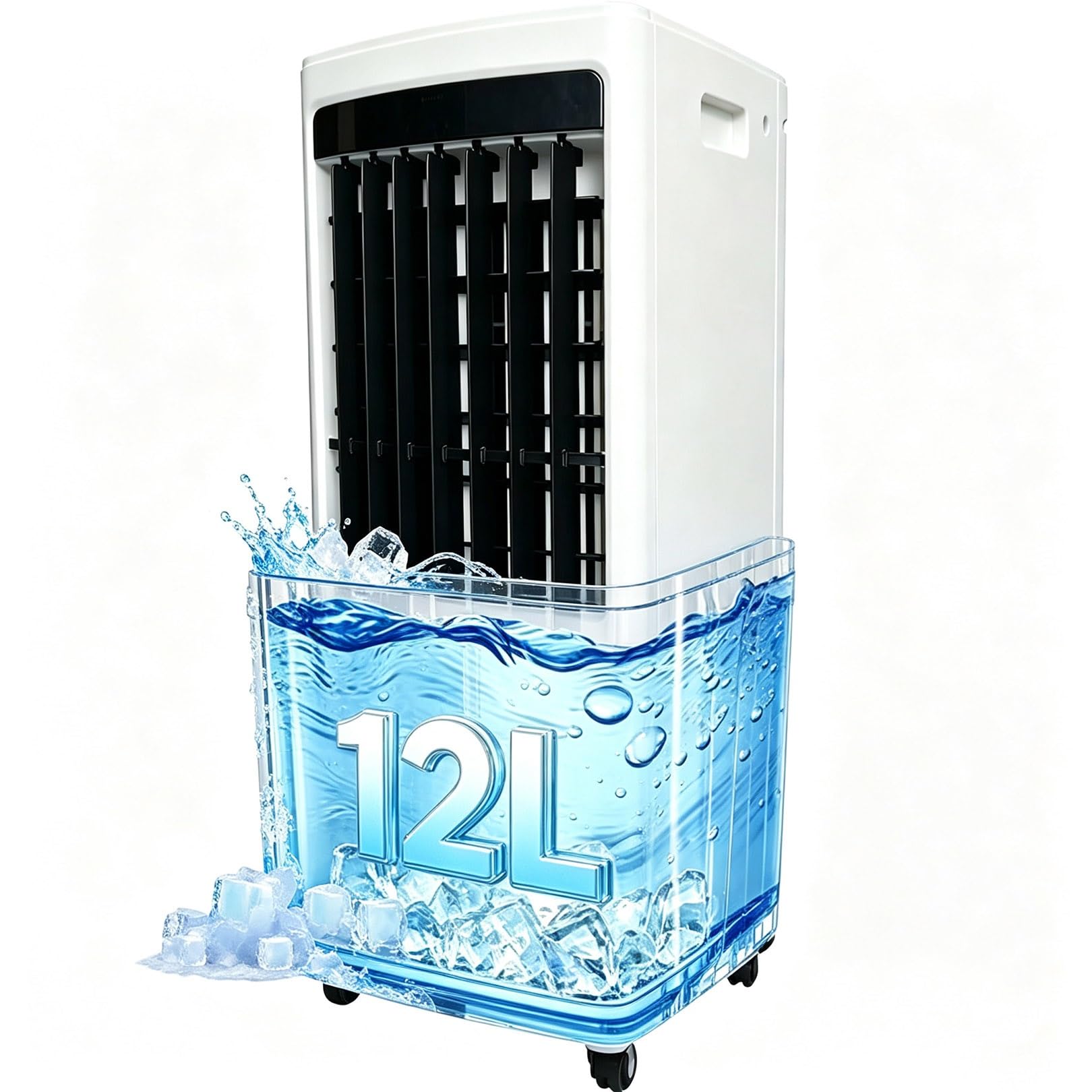 Portable Air Conditioners,3-in-1 Evaporative Cooling Fans that Blow Cold Air,12H Timer & Remote,Windowless Portable Cooler w/ 12L Tank for Home Bedroom