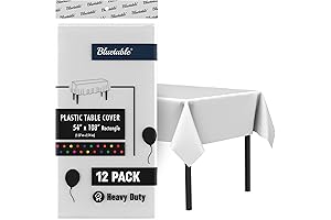 evershine 12 Pack Heavy Duty Plastic Table Covers