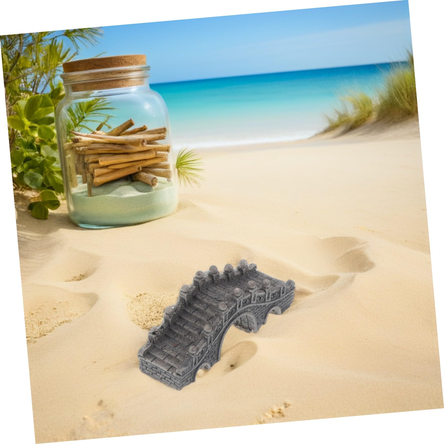 POPETPOP 5pièces Décorations pour Aquariums Mini Ponts Résine Ornements De Jardin Miniature Statues Décoratives pour Aquarium Et Terrarium