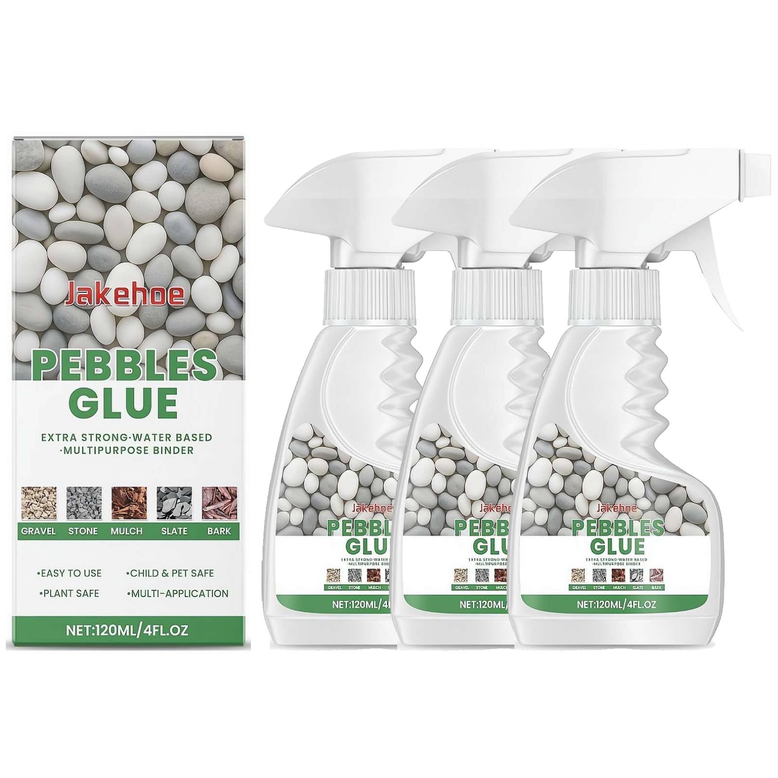 Colla per ghiaia in resina, per pietre a base d'acqua, corteccia, ghiaia su bordi, terrazze e giardino, resistente alle intemperie, per tutte le stagioni, impermeabile, ideale per giardini e
