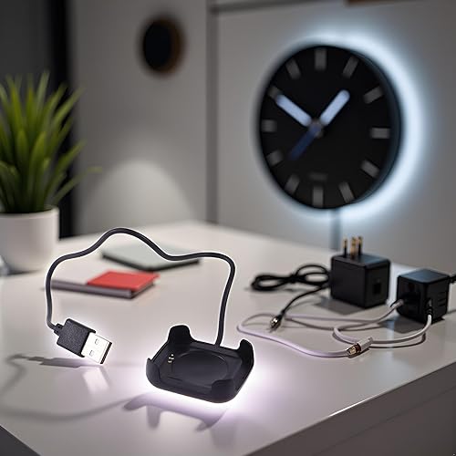 Miniatura 3 de Cable de carga negro para reloj inteligente HW22 Smartwatch Cargador magnético Soporte Soporte USB Cable de carga carga Cable adaptador Cables y