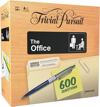 Trivial Pursuit The Office, Quick Play Edition Trivia Game, Test Your Knowledge of the Dunder Mifflin Team with 600 Questions in 6 Categories Covering All 9 Seasons, Officially Licensed Merchandise