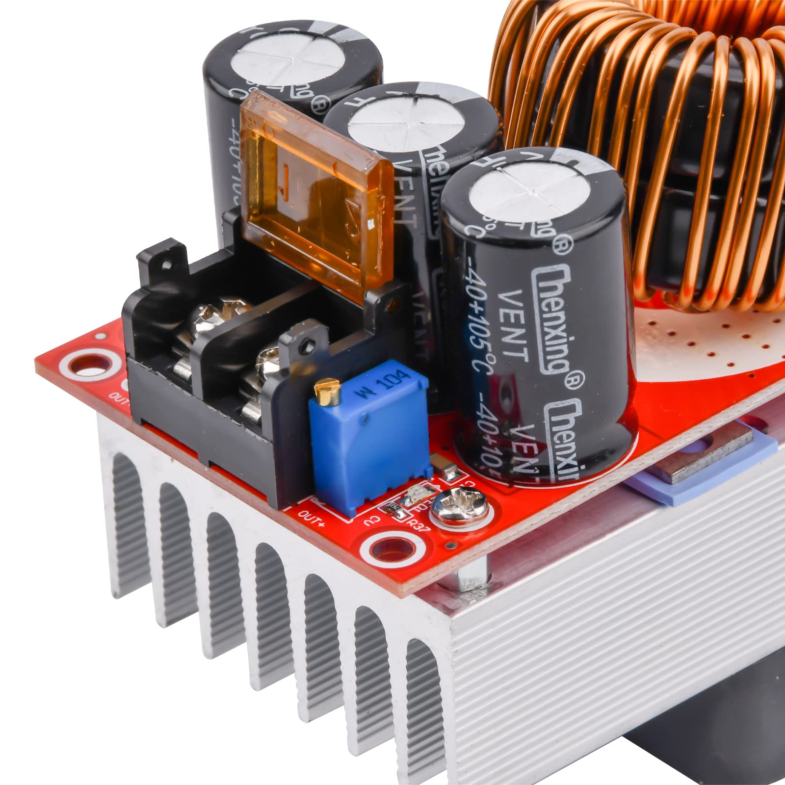 Aideepen Convertidor de impulso de 1800 W, 40 A, CC CC, convertidor ascendente, módulo de alimentación constante, 12-60V hasta 12V-90V
