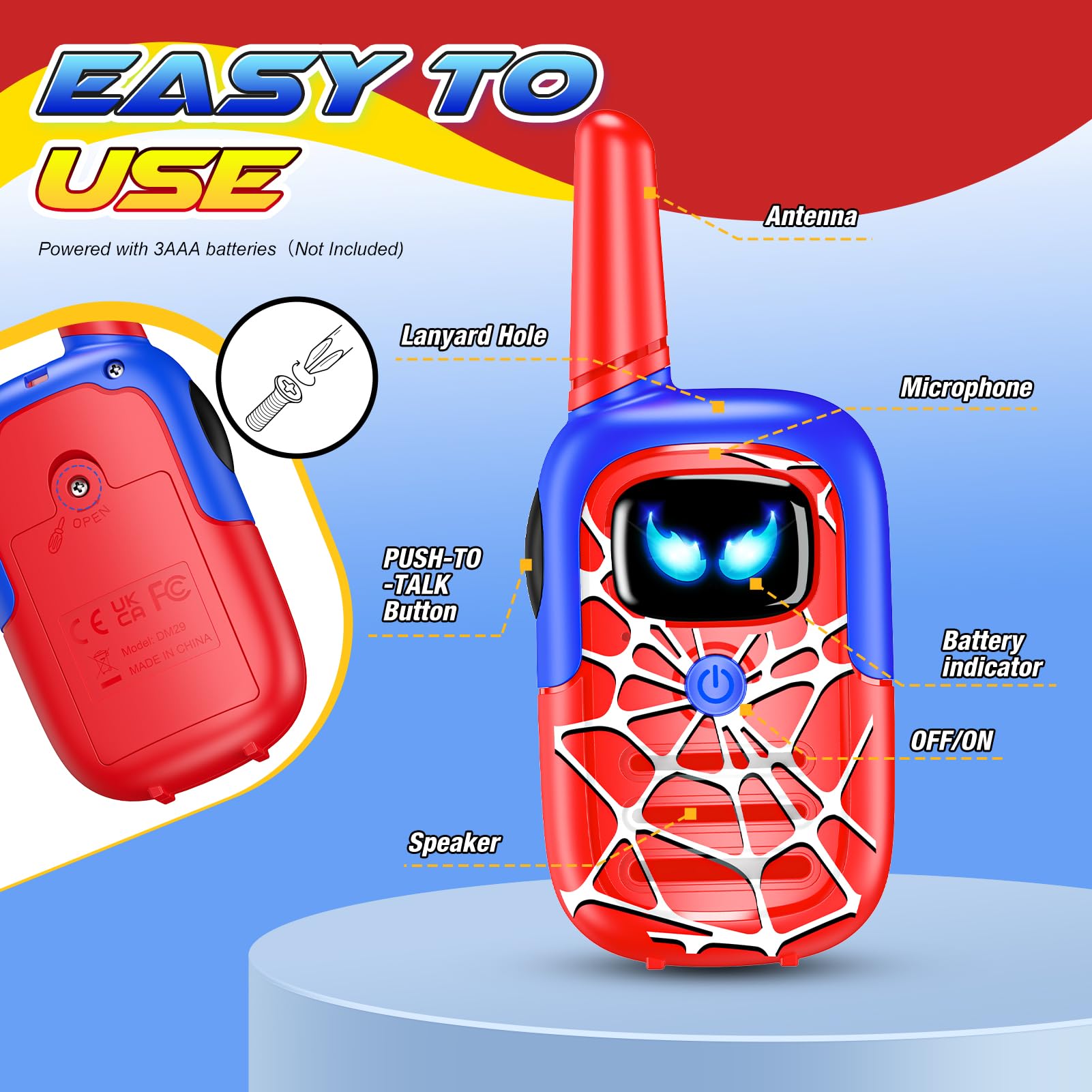 Toyokid Giocattoli Bambino 3 4 5 6 4 8 9 10 anni, Walkie Talkie Giochi Bambini 3-12 Anni Regalo Bimbo 3-12 Anni Gioco Bambino 4 Anni Maschio Regalo Compleanno Bambino Bambina