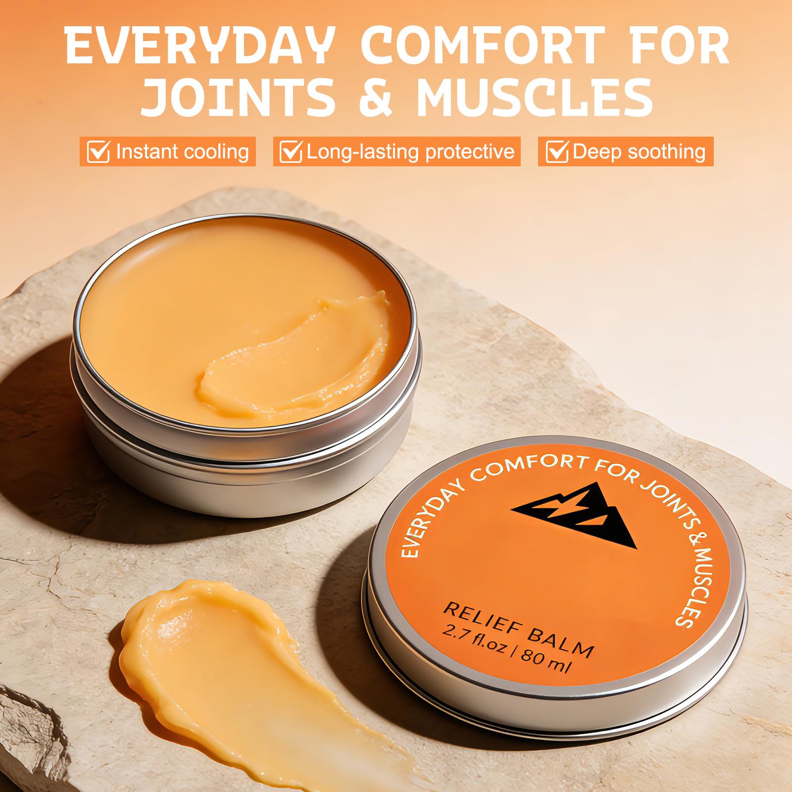 2pcs Soothing Massage Cream for Knee, Foot, Back & Joint, Fast Absorbing, Non-Greasy, 2.7fl oz — Amazon image 2