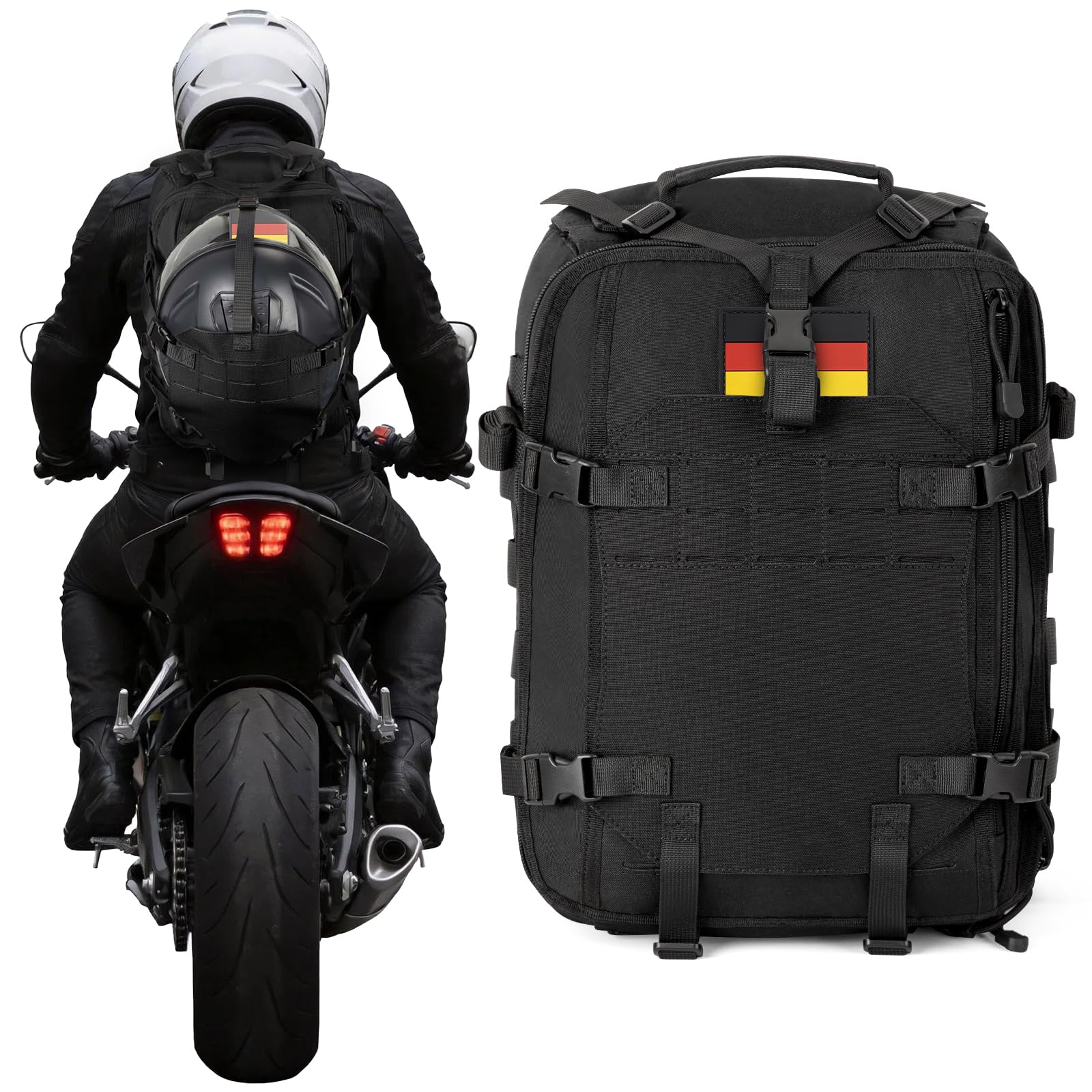 Mochila para casco de moto: mochila para moto de 20l para hombre y mujer