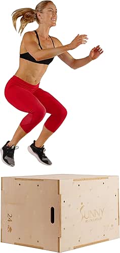 Sunny Health & Fitness Foam Plyo Box with Adjustable Heights