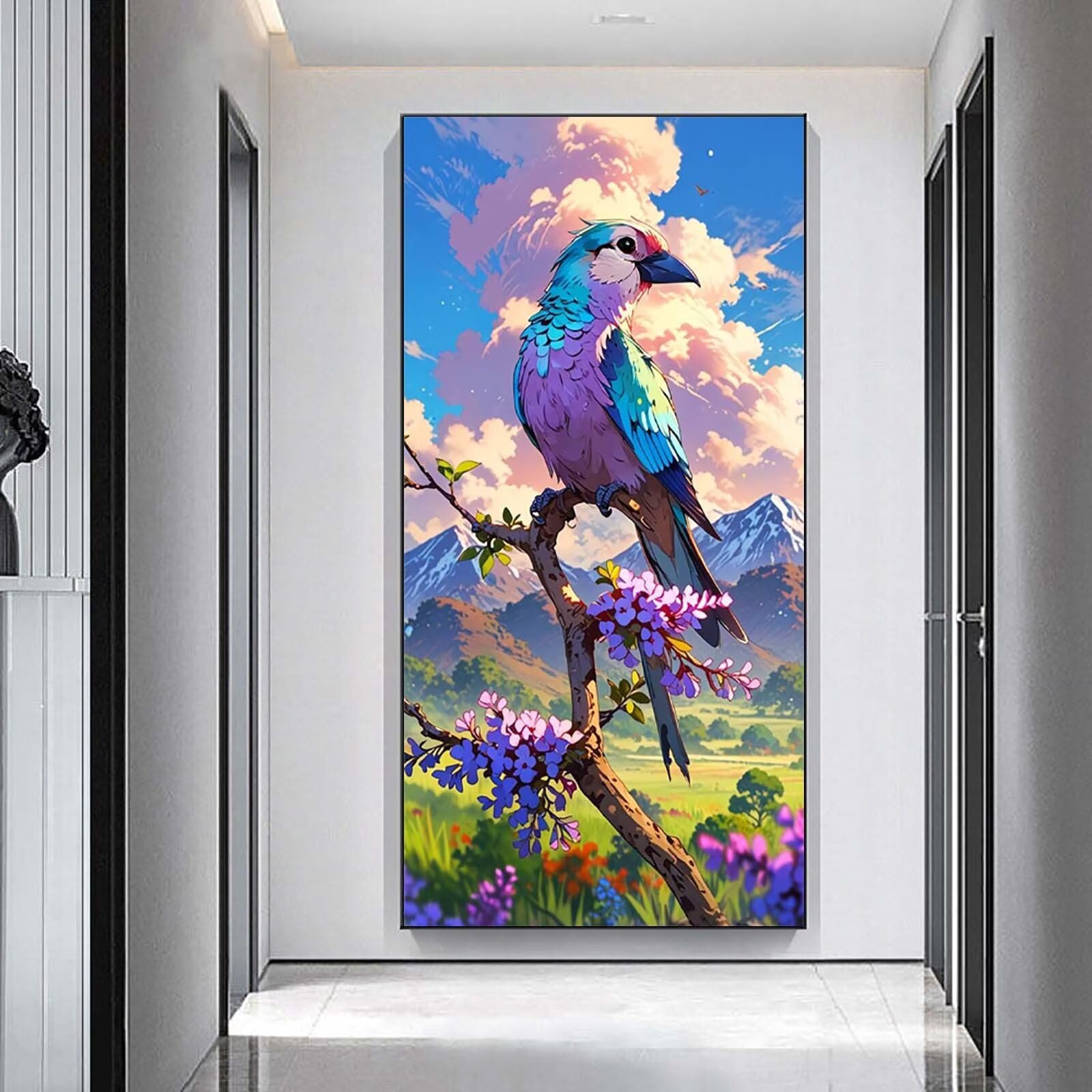 Góry duży XXL diamentowy obraz dla dorosłych, zestaw do majsterkowania 60 x
