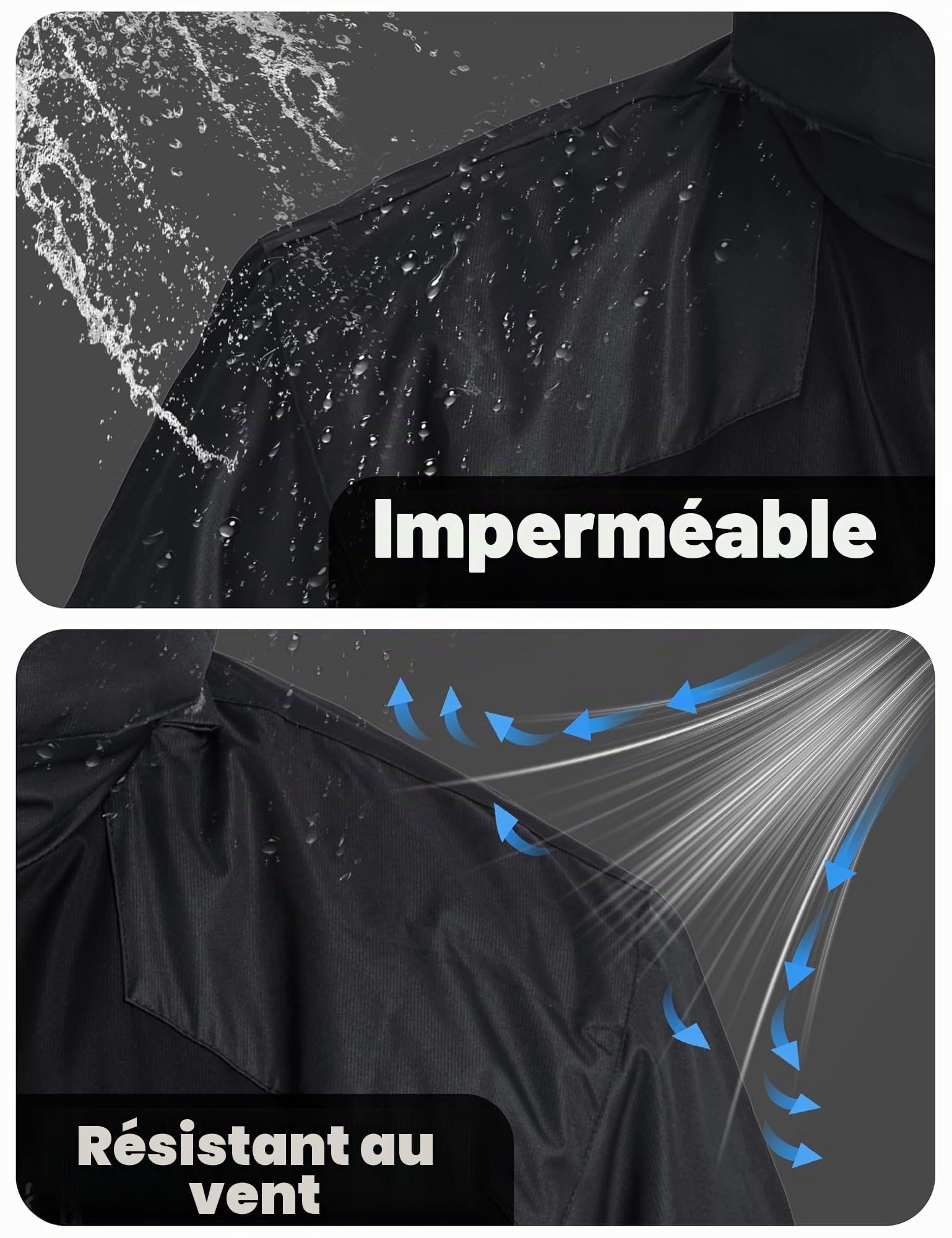 MAGCOMSEN Manteau Ski Homme Veste Imperméable en Polaire Coupe-Vent Chaude Avec Multi-Poches et Capuche Détachable