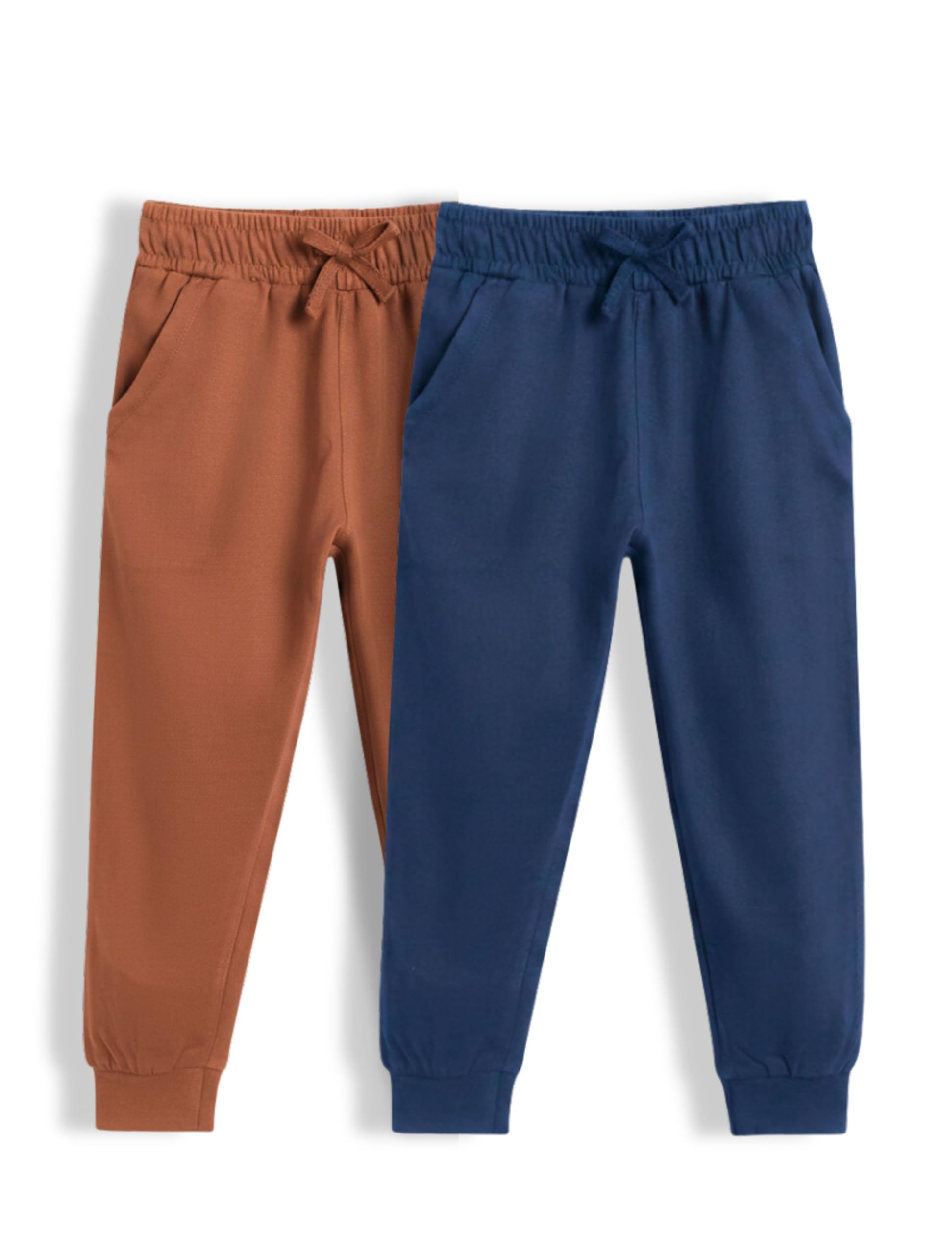 ORANGE SUGAR Unisex Regular Fit Premium Joggers for Kids, Track Pants for Boys/Girls, Joggers for Boys/Girls, 100% Cotton Fabric, Soft Breathable Pants with Pockets & Elastic Waistband-image-16