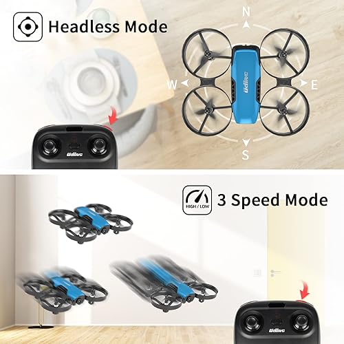 Miniatura 2 de Mini dron para niños con cámara 720P, 2.4Ghz RC Quadcopter WiFi Fpv Drone Juguetes Regalo para niños niñas (azul)
