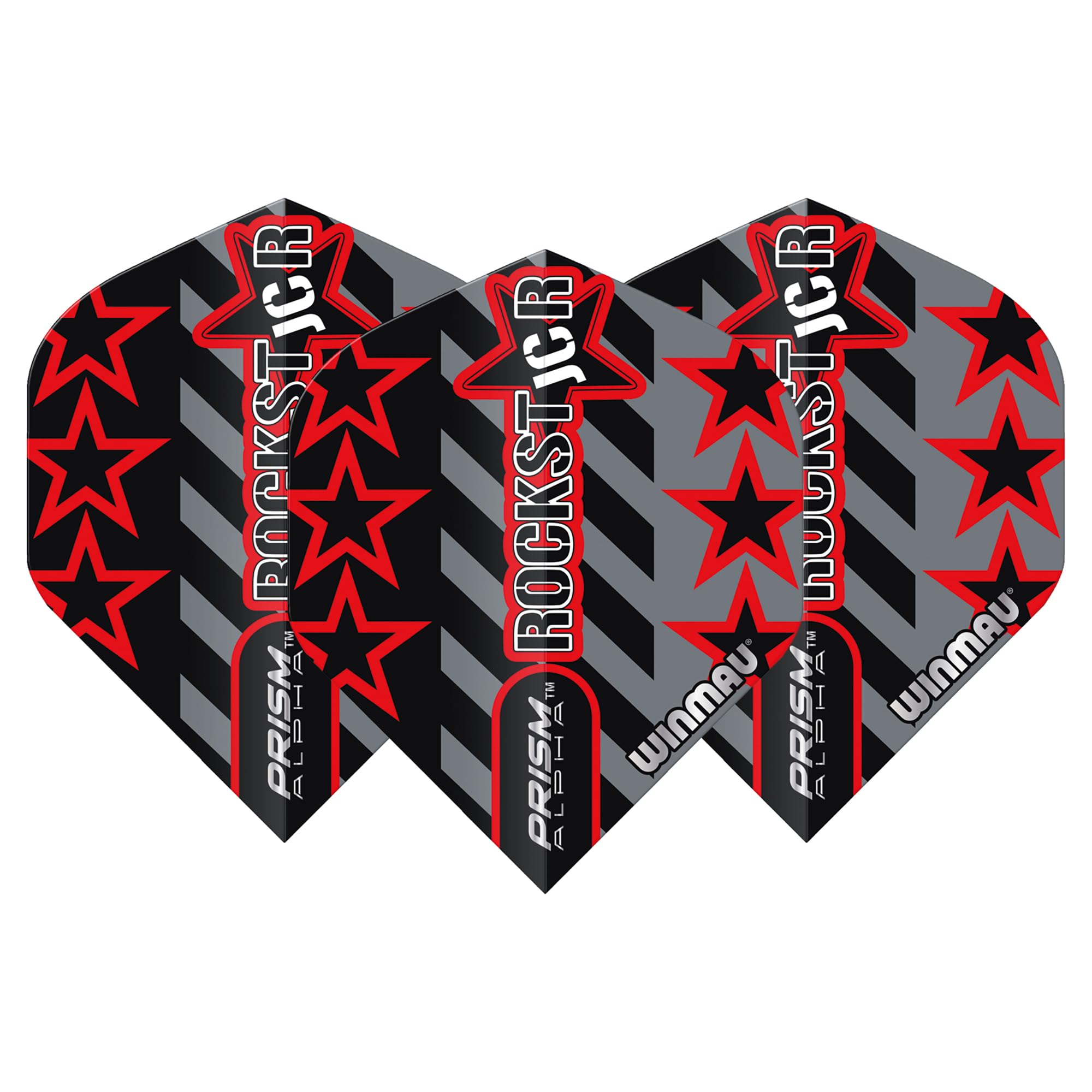 WINMAU Prism Alpha Joe Cullen Grey & Black Dart Flights - 10 sets per pack (30 dart flights in total) - Image 4