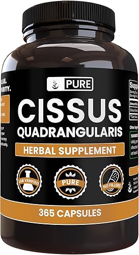 Pure Original Ingredients Cissus Quadrangularis (365 cápsulas) sin magnesio o rellenos de arroz, siempre puro, verificado por laboratorio