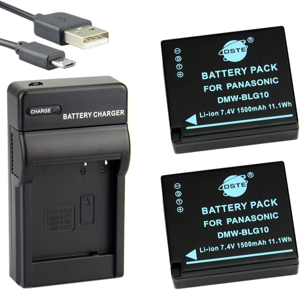 DSTE DMWBLG10 Liion Battery (2Pack) and Micro USB