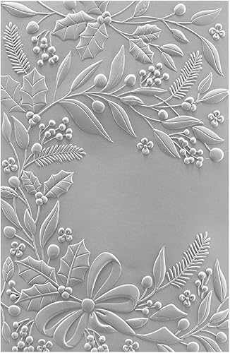 Miniatura 4 de Spellbinders Carpeta en relieve 3D con estampado floral navideño, una