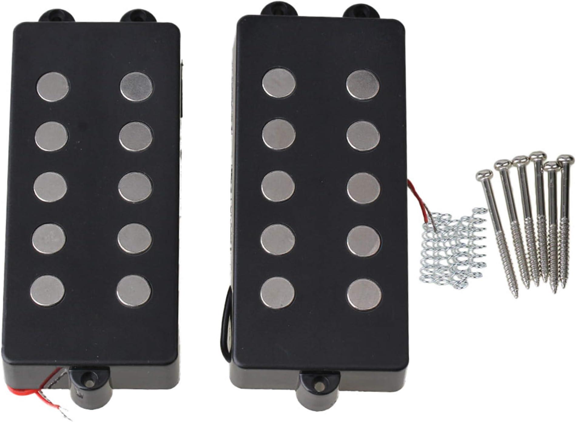 BQLZR Black Ceramic Magnet 5 String M Bass Humbucker Double Coil Pickup for Bass Guitar and Bass Replacement Pack of 2 4.13x1.77x0.7inch(LxWxH)