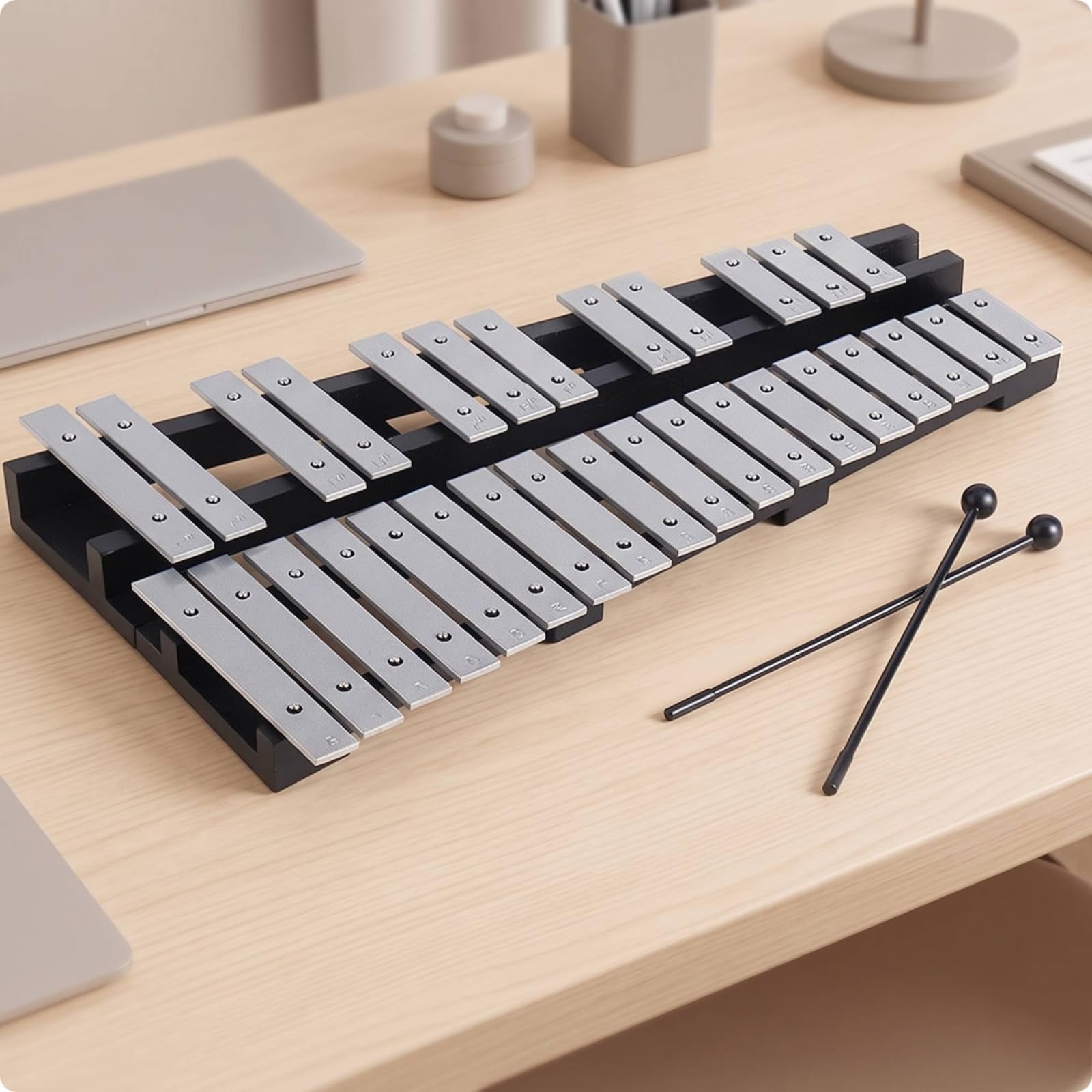 Baoblaze Metalófono Educativo Glockenspiel | 30 Notas, Portátil, para Aula, Escuela, Niños, Principiantes