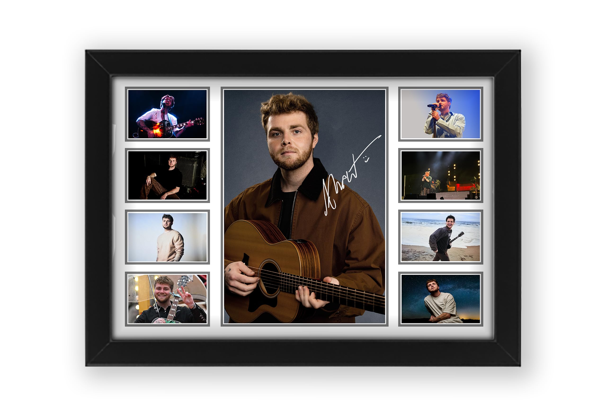 AllStarMedia Tribute to Alex Warren Inspired Poster Print – Limited Edition Fan Art Gift | Music Wall Art | Framed, A4 (30x20cm)