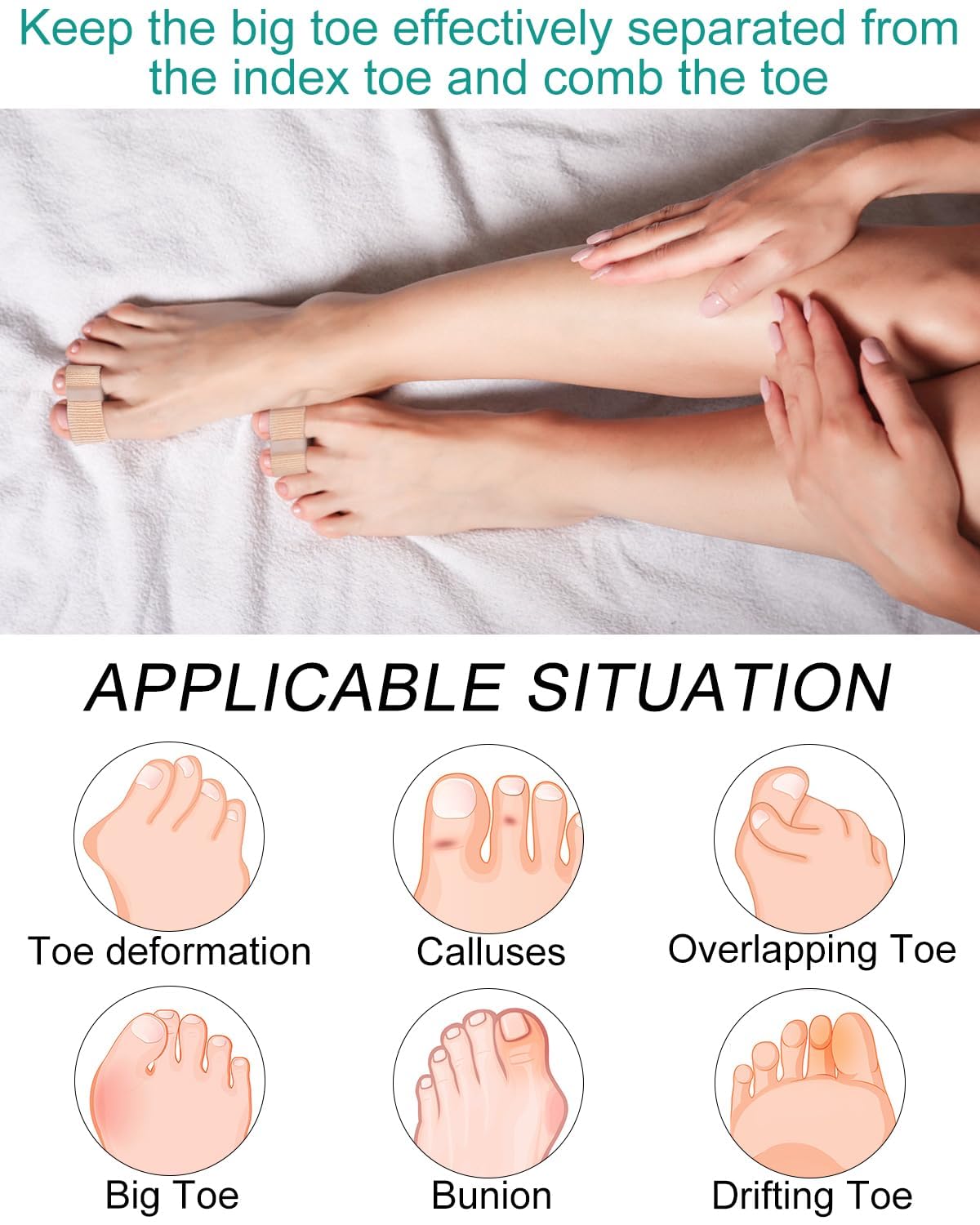 Großzehenglätter mit 4 verschiedenen Winkel Befestigungsplatten, orthopädische Ballenzeh Schiene für Hallux Valgus für Frauen und Männer, Union Corrector