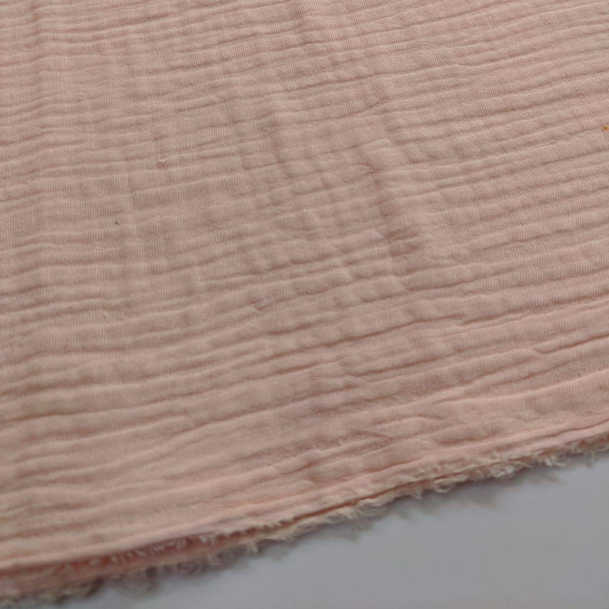 Double Gauze 100% Cotton Plain Fabric Dress Making Lightweight Muslin Baby Swaddle Blankets Scarves Summer Clothing | 53" - 135 cm Wide | per Metre (Taupe) — view 31