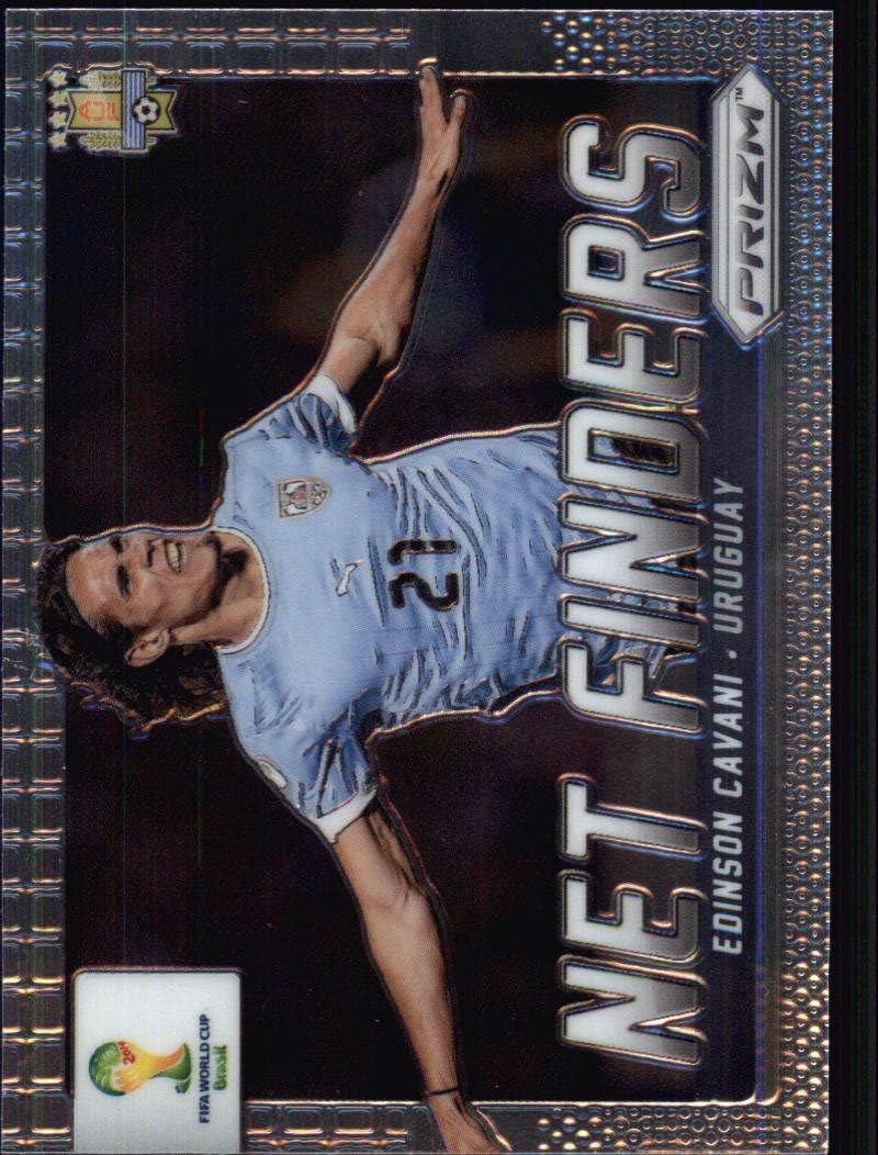 2014 Panini World Cup Prizm Net Finders #23 Edinson Cavani Uruguay World Cup Soccer Card NM-MT