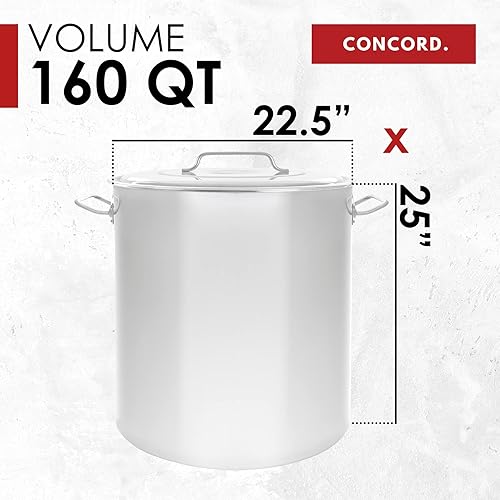 Miniatura 14 de Concord Cookware Hervidor de acero inoxidable, 100 cuartos de galón