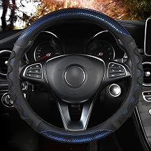 XHRING Car Steering Wheel Cover for Ford Fusion Mustang Bronco/Bronco Sport Ranger Maverick Edge Explorer Escape Focus XL XLT Lariat Sport Limited Hybrid Platinum Se Sel St Raptor Base Accessories