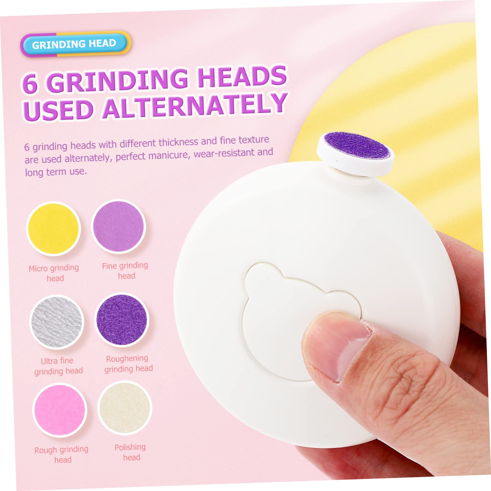 TOYANDONA 4sets Elettrico Di Limatura Unghie Per Ragazzo Ragazza Kit Sicuro Di Unghie Per Ragazzo Ragazza e Adulti Strumento Elettrico Per Manicure Con Accessori Di Alta Qualità Per Nuove