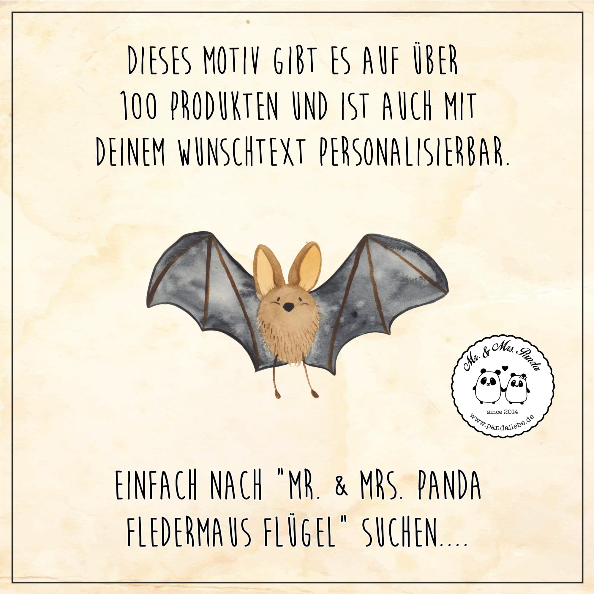 Mr. & Mrs. Panda Kaffeedose Personalisiert Fledermaus Flügel - Personalisierte Geschenke, Keksdose, Lustige Sprüche, Vorratsdose, Dose, Personalisierbare