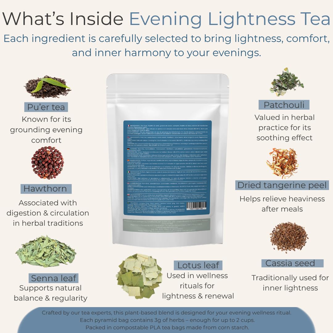 Happy Detox Tea - Thé et Infusion Detox Cure Minceur - 28 Sachets de 3 grammes - Cure de 14 jours