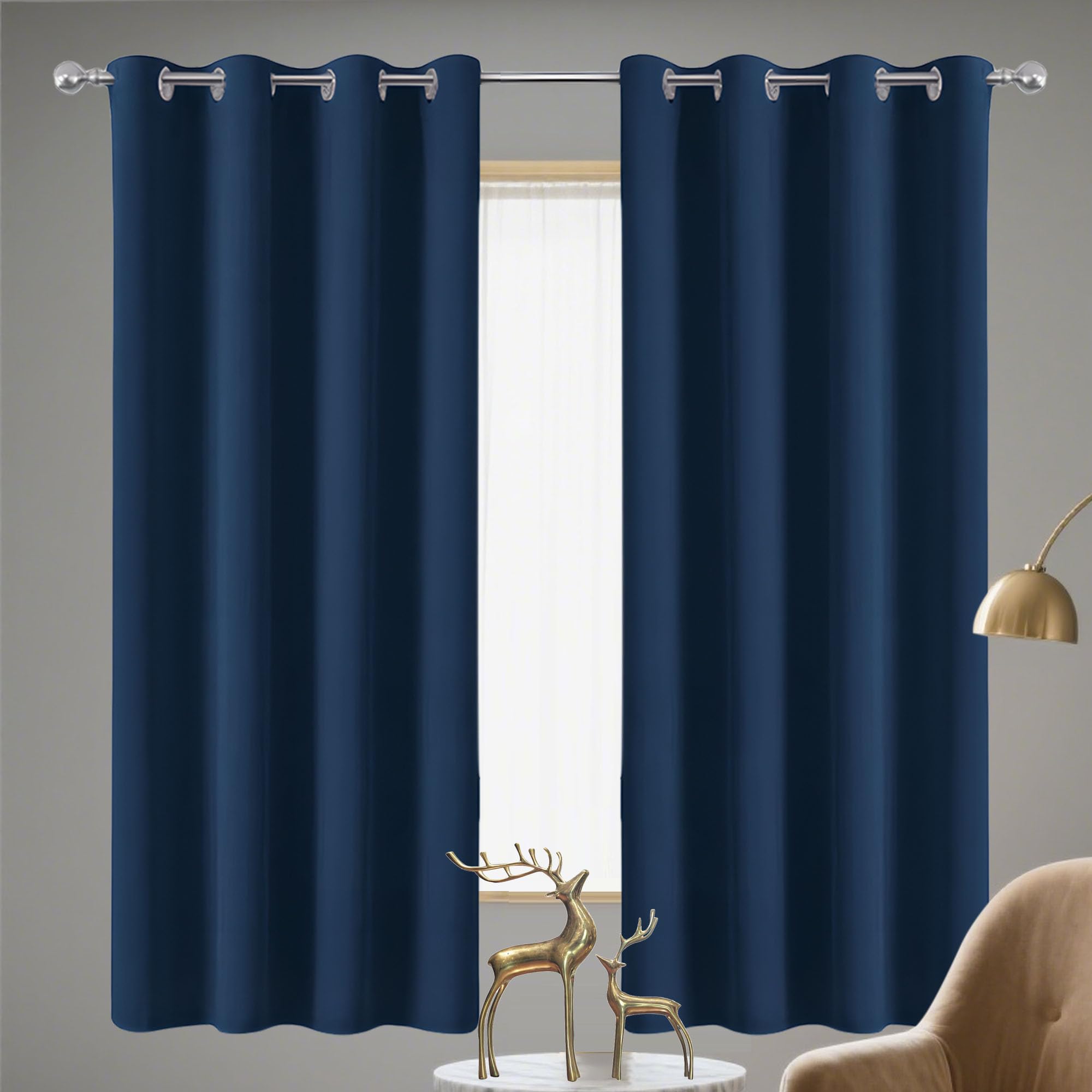 Rideaux occultants isolant anti froid et chaleur pour bloquer la lumière du jour 170x170cm