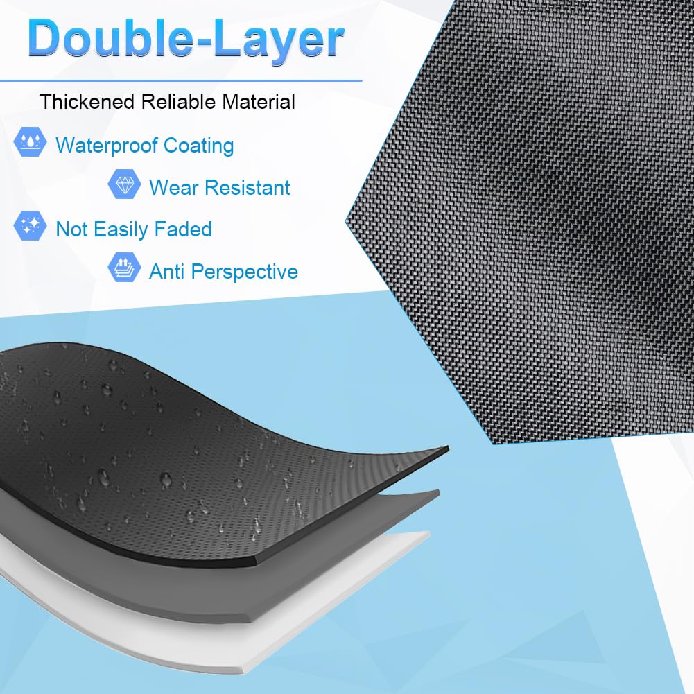 WMPHE Pontoon Boat Privacy Tent Boats Curtain Adjustable Hanging Install Under Bimini Top 72