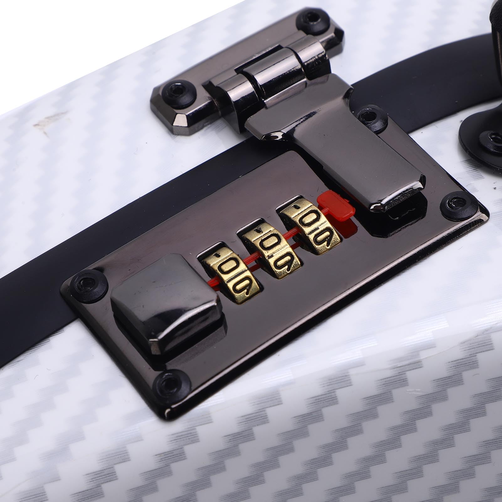 Custodia Rigida per Violino 4/4 a Grandezza Naturale con Chiusura Codificata Design Elegante per il Trasporto e lo Stoccaggio Colore Bianco in Fibra di Carbonio