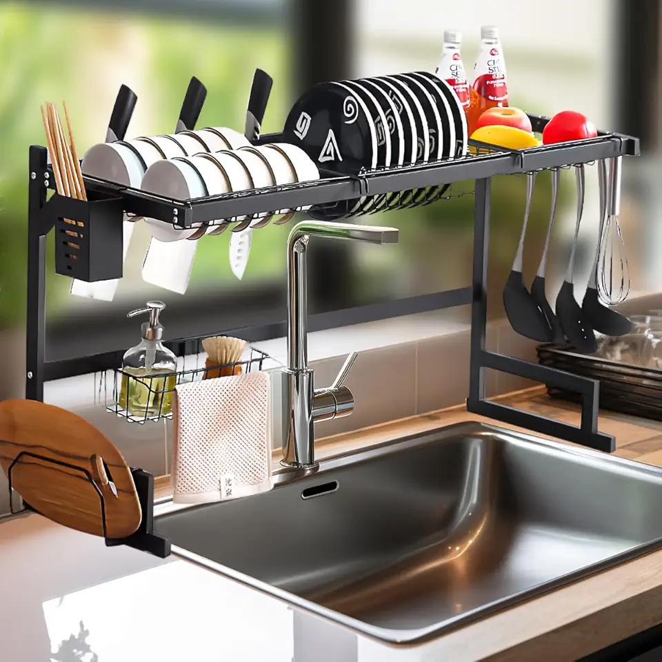 Organizador Pia da Cozinha Escorredor de Louça Suspenso 65cm Premium