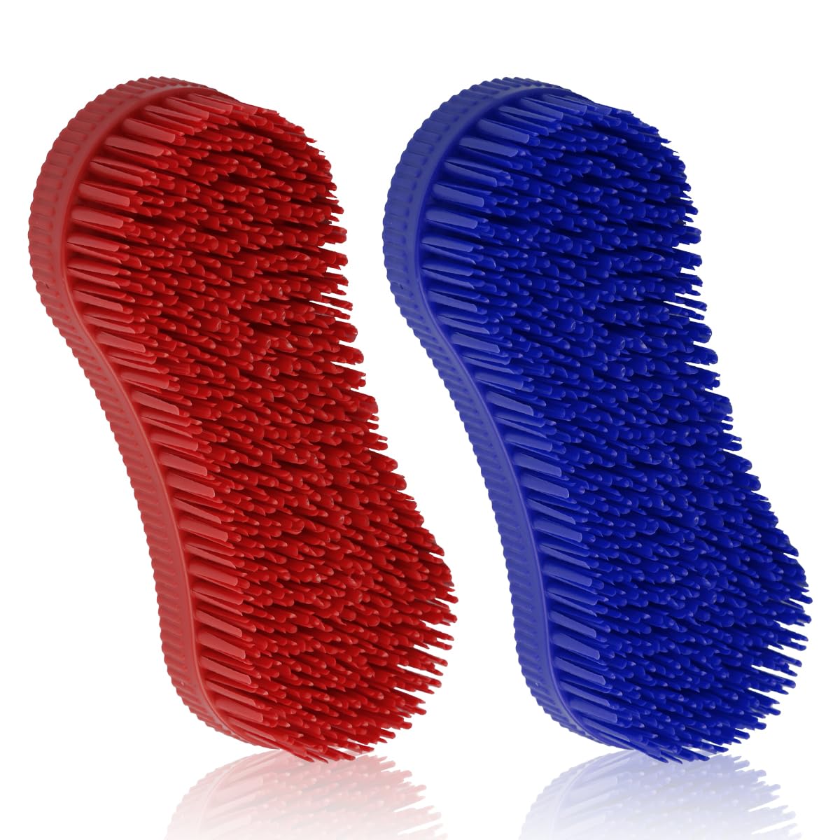 Thyonta 2PCS Horse Comb Equestrian Care Massage Brush Portable and Durable Horse Care Brush In Figure for Laundry Jeans Brush Kitchen Cleaning
