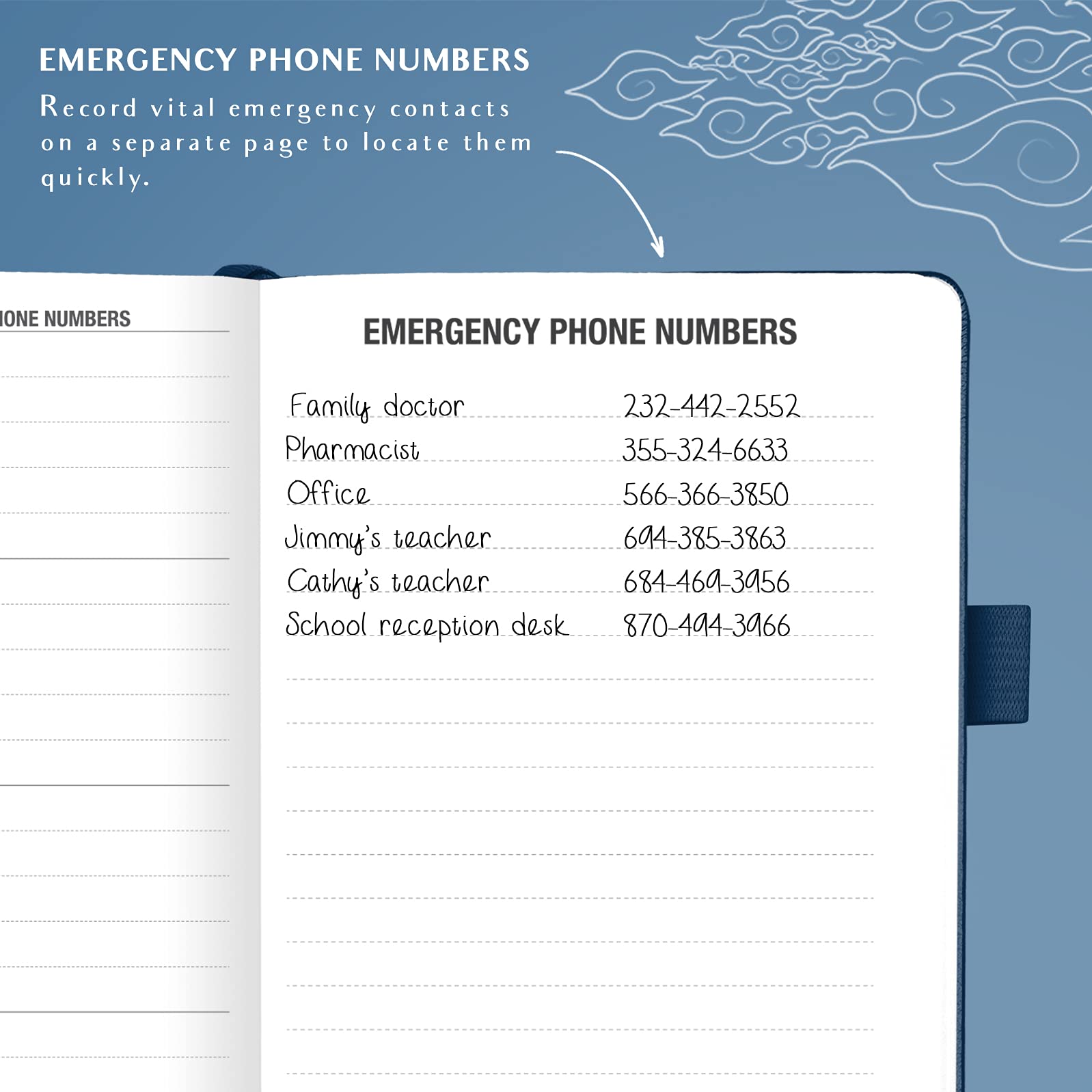 Legend Planner Address Book with Alphabetical Tabs -Telephone Contacts Book for Phone Numbers Addresses, Passwords - Image 4