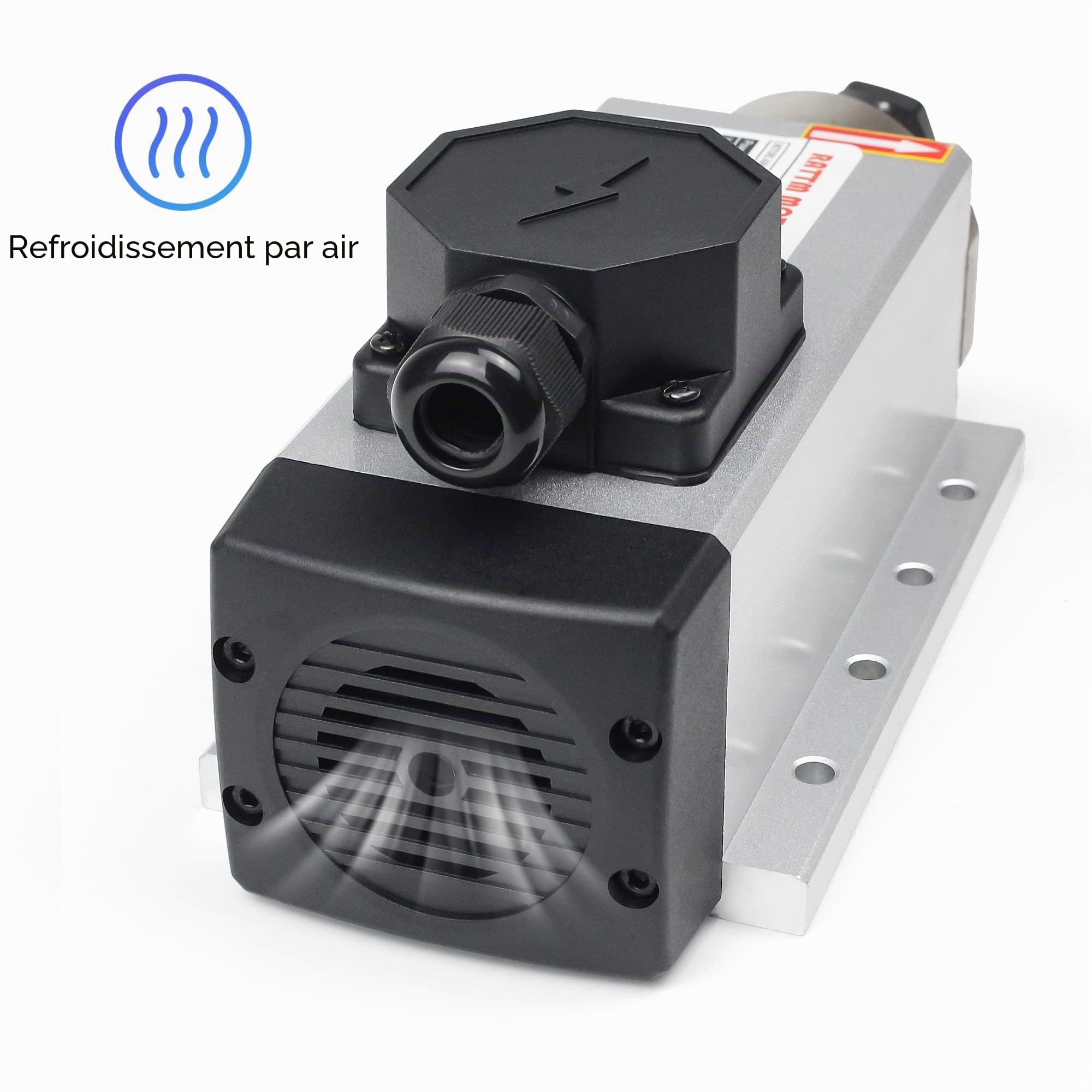 RATTMMOTOR Moteur de broche CNC 2,2 kW - 220 V - 24 000 tr/min - 400 Hz - Refroidissement par air - Broche CNC - Pour machine à graver CNC