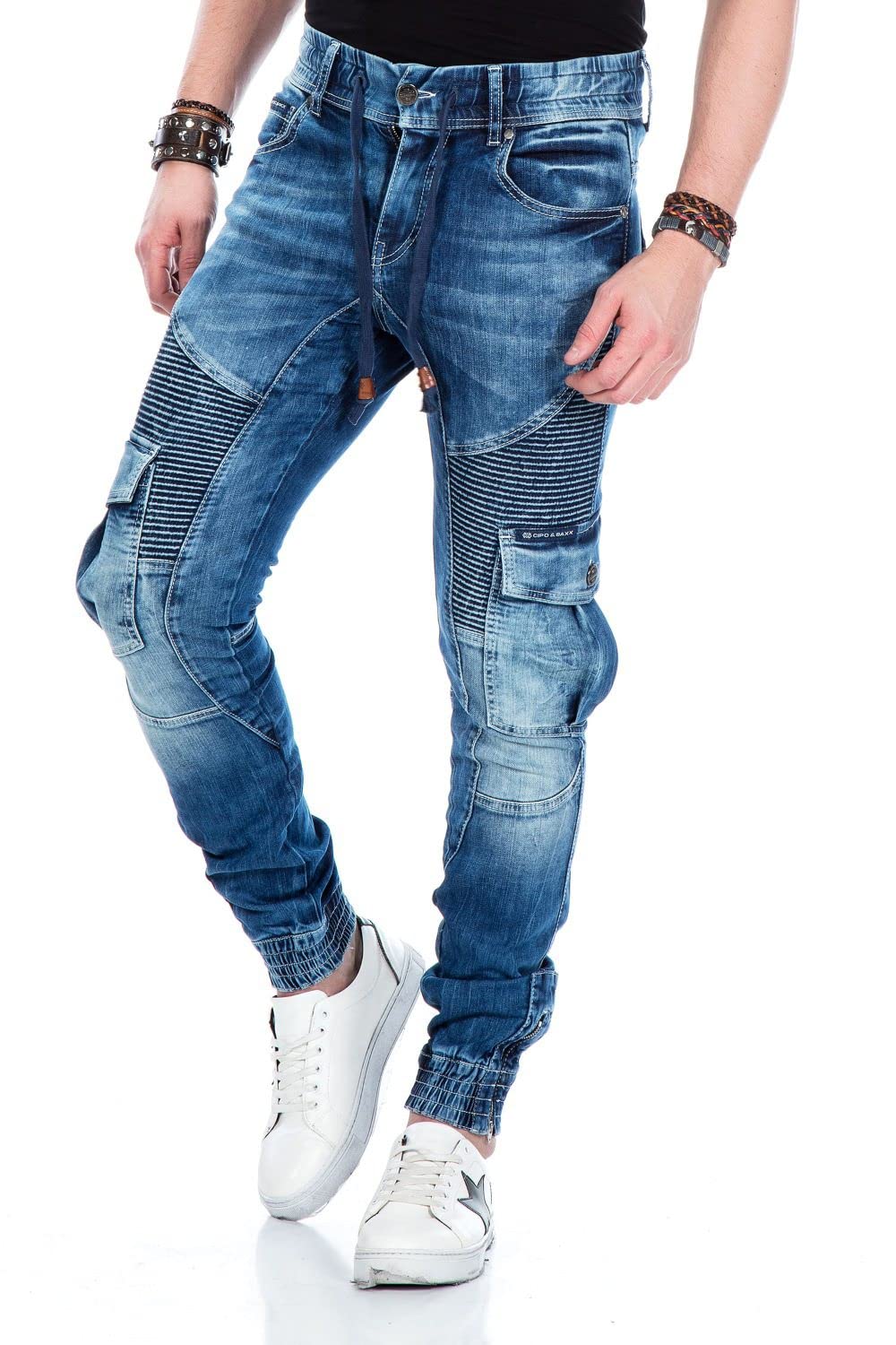 Cipo & Baxx Herren Cargohosen Denim