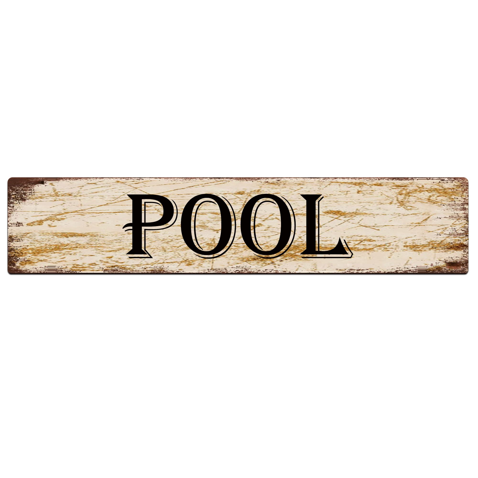 Pool Retro Tin Signs Aluminum Metal Sign for Kitchen Home Garden Wall Bar Cafe Decor 4x16 Inch