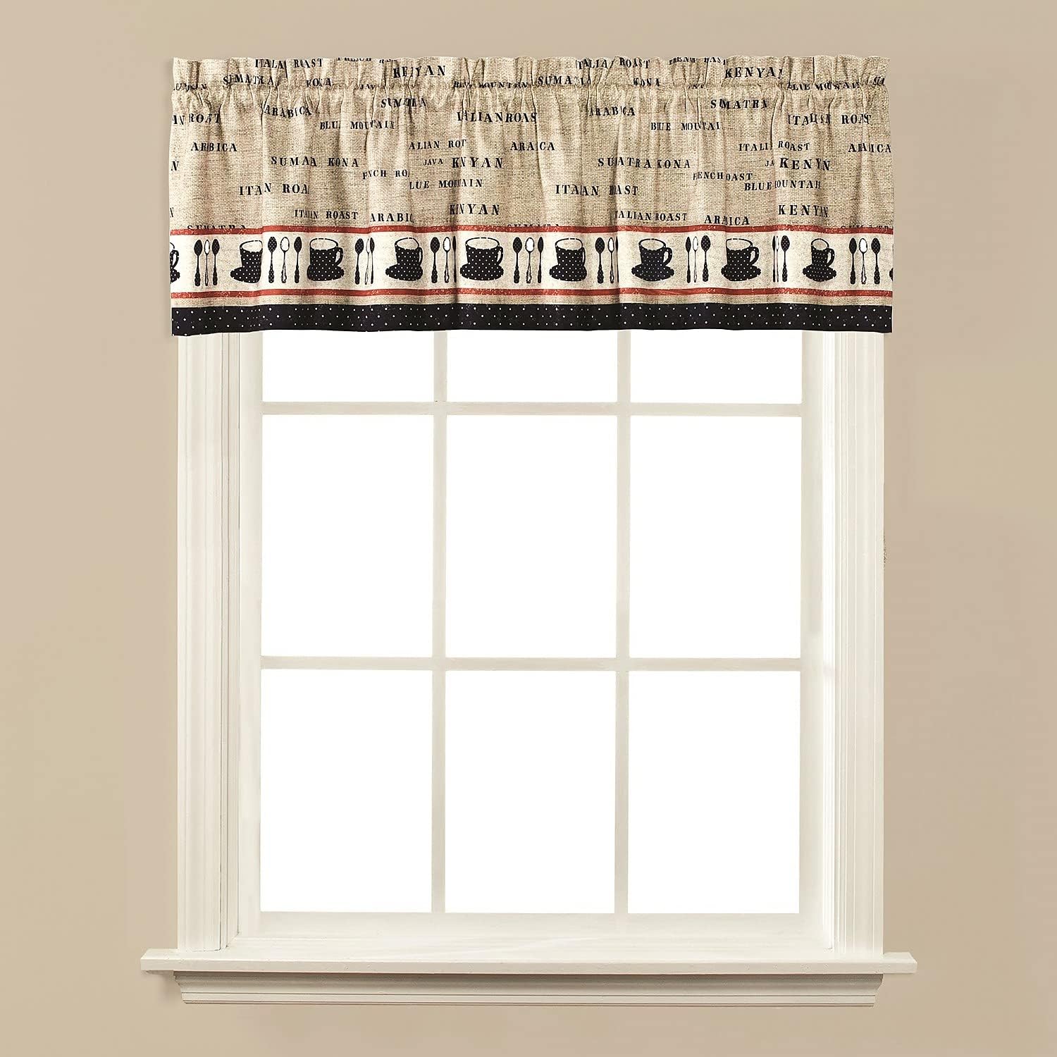 SKL Home by Saturday Knight Ltd. - T7266900036T09 Cafe Curtain Tier Pair, 57" x 36", Linen Café Curtain Tier Pair