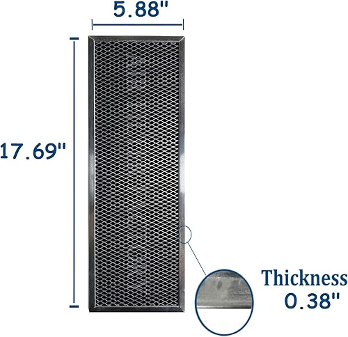 Miniatura 2 de Air Filter Factory Repuesto para B08999040, C-6211 Broan Nutone 5.88 x 17.69 x 0.38 pulgadas, filtro de ventilación para campana extractora de