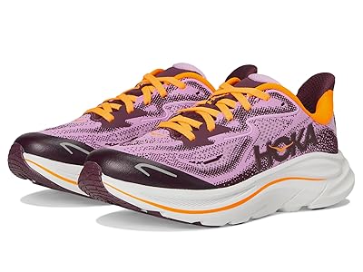 Hoka Kids Clifton 10 (Big Kid) Kids Shoes Flower Nectar/Cosmic Grey : 7 Big Kid M, Textile