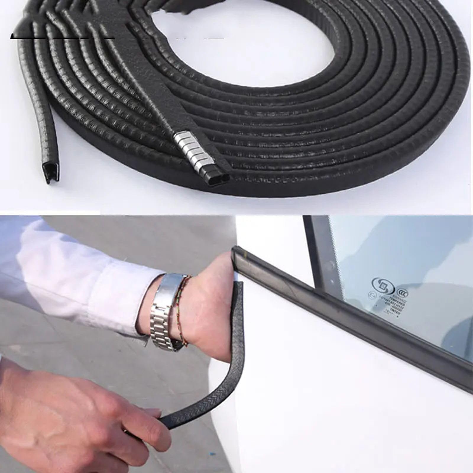 Protector de arañazos del Borde de la Puerta del Coche 10M Tira de Sellado Protector de moldura Pegatinas de la Puerta del automóvil Decoración